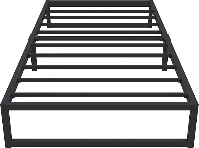 Lutown-Teen 12 Inch Twin Size Bed Frames Heavy Duty Metal Twin Platform Bed Frame No Box Spring Needed, Noise Free, Easy Assembly, Black