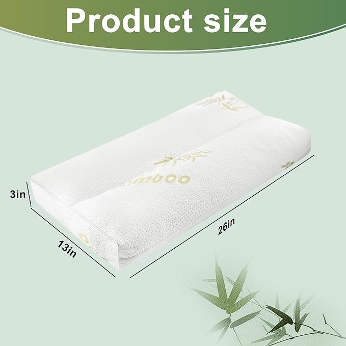 MINUPWELL Knee Pillow for Side Sleepers - 3" Height Between Leg & Under Knee Pillow for Back Sleepers - with 850G 7D Fiber for Relieving Leg, Back, and Knee Pain - Rayon Derived from Bamboo