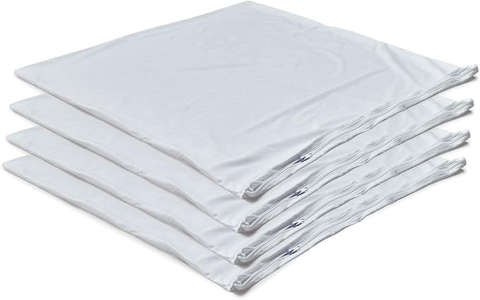 Kingnex 4 Pack Waterproof Feather Proof Pillow Protectors Drool Proof 14"x26" or 16"x26" Pillow Cover