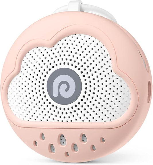 Dreamegg White Noise Machine - Portable Sound Machine Baby with Safe Silicone Cover, Features Powerful Battery, 21 Soothing Sound, Noise Canceling for Sleeping, Baby Registry Gift, Nursery(Pink)