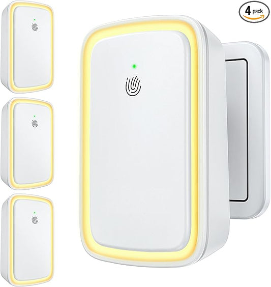 Plug In Air Ionizer 4Pack Negative Ion Air Purifiers Quiet Air Freshener for Home Bedroom Office Basement - Portable Mini Air Cleaner Odor, Smoke, Dust, Pet Smell
