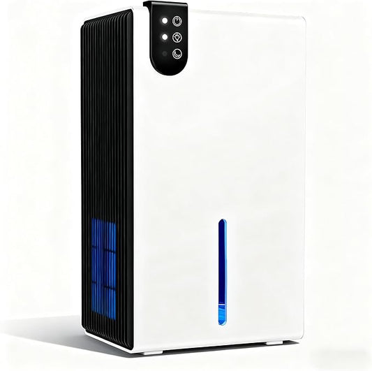 98 OZ Small Dehumidifier for Home 1000 Sq Ft, Quiet Dehumidifier with Drain Hose, Auto Shut-Off, Sleep Mode, 7-Color Light for Basement, Bedroom, Bathroom, Closet, RV (Cream Black)