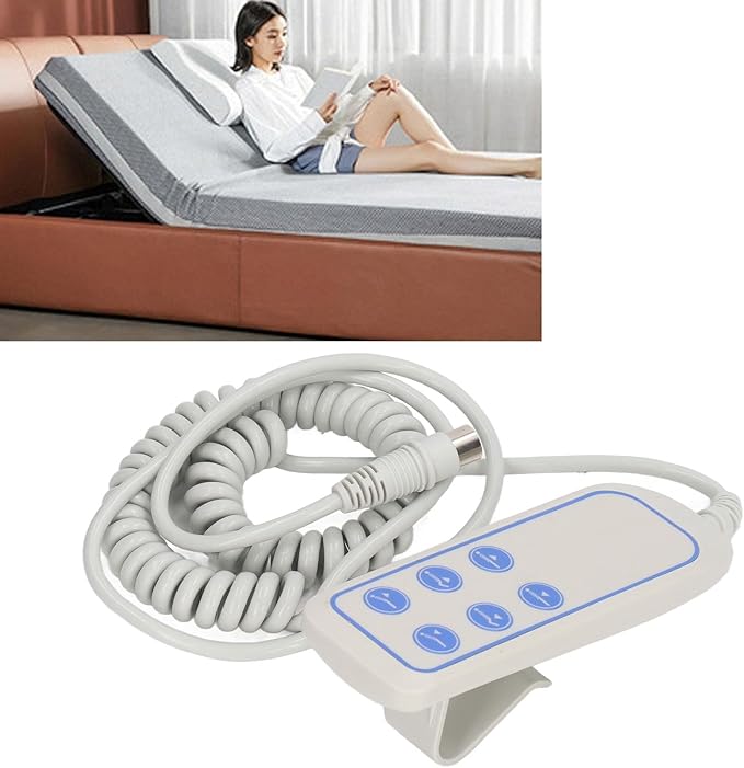 Yosoo Adjustable Bed Remote, Electric Sofa Controller 8 Pin Lifting Bed Controller Remote Control Replacement Electric PVC IP66 Wear Lift Chair Hand Control