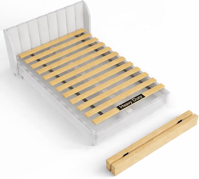 Wooden Twin Bed Slats for Support Under Mattress – Replacement Wood Slats for Twin Size Bed Frame – Under Mattress Support Without Extra Height – 3.38 Standard Width