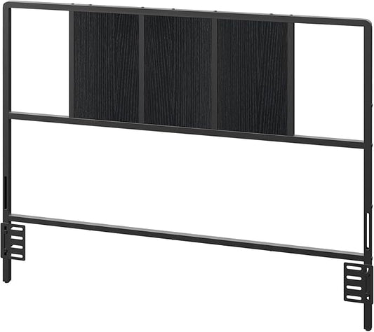 MAHANCRIS Full Size Headboard Only, Metal Headboard with Adapters, Minimalist Industrial Style for Full Size Beds, Black
