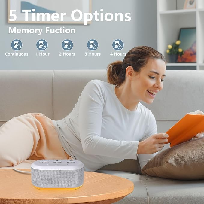 Brown Noise Sound Machine 30 Soothing Sounds White Noise Machine with 12 Night Light Colors Sleep Machine for Adults Baby Kids 36 Volume Levels Noise Canceling for Office Home Privacy