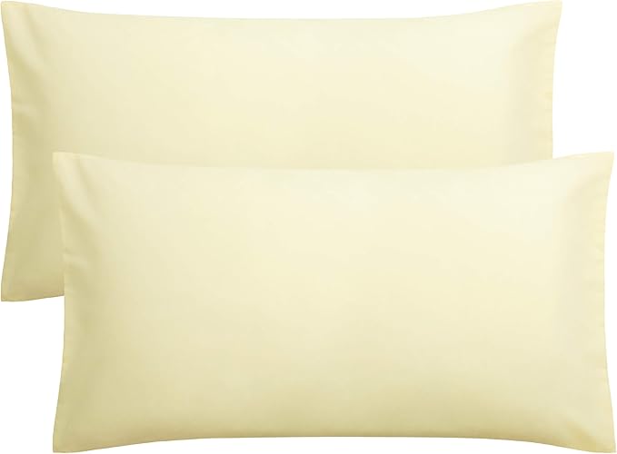 FLXXIE King Pillow Cases Set of 2, Soft Microfiber Pillow Covers with Envelope Closure, Wrinkle, Fade and Stain Resistant Pillowcases, 20x36, Ivory
