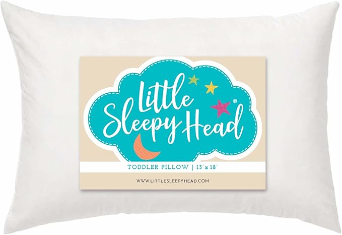 Toddler Pillow 13x18 for Sleeping – Kids Pillow for Toddler Bed, Travel, Daycare & Preschool – Soft Hypoallergenic Cotton Toddler Bed Pillow for Ages 2–5, Small Pillow for Kids Nap Time (1-Pack)