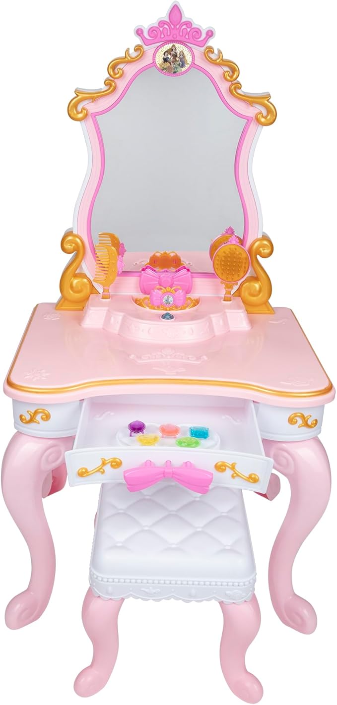 Disney Princess Ultimate Musical Vanity with Enchanting Messages & Celebration Song! Includes Brush, Comb, Tiara & 5 Rings