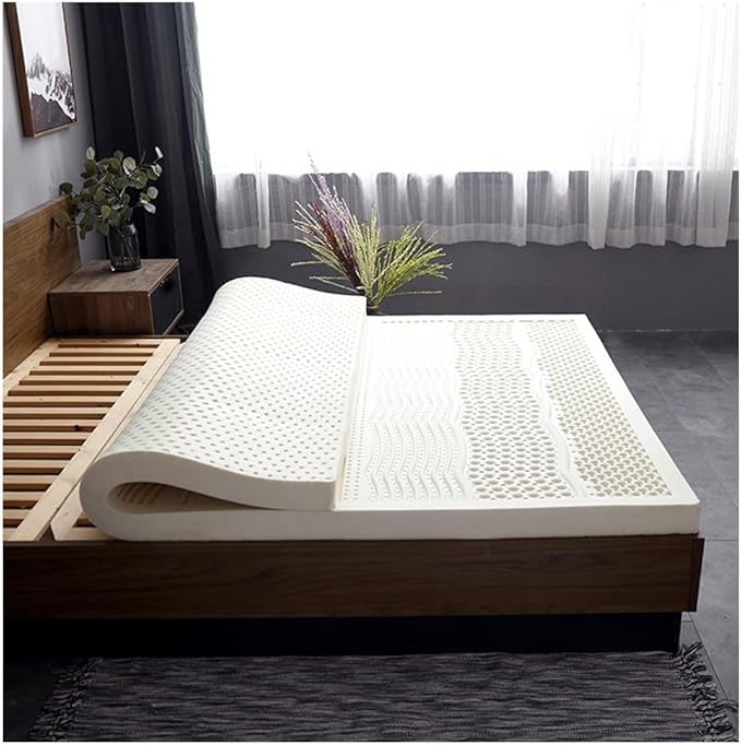 Extra-Firm Mattress Topper| 100% Natural Latex|Comfort | Soothing Pressure Point Relief | Support for Shoulders, HIPS, Back, and Knees,10cm,135 * 190cm