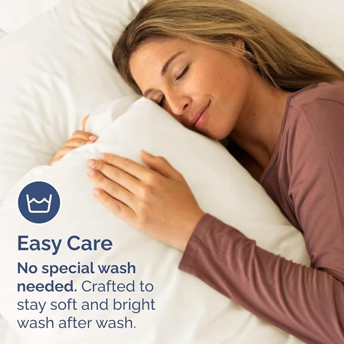 Body Pillowcases Set of 2-20x54 Long Body Pillow Case - Soft Body Pillow Cover for Sleeping & Side Sleepers - Comfy, Breathable & Wrinkle Free - Machine Washable w/Envelope Enclosure (Off White)