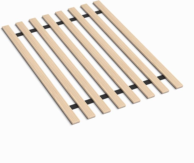 Treaton, 0.68-Inch Vertical Wooden Bunkie Board/Bed Slats, King, Beige