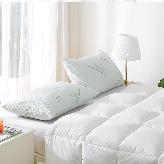 HOXXME Single Memory Foam Pillows King Size Set of 1, Cooling Rayon Pillow with Breathable Cover, Bed Pillow for Sleeping 1 Pack, Firm Adjustable for Neck Support, Hotel Quality Rest Pillow 20" x 36"