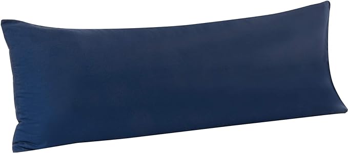 FLXXIE Body Pillow Cover - Super Soft Microfiber 20x54 Body Pillow Case - Envelope Closure, Wrinkle, Stain Resistant 20x54 Long Pillowcase, Navy
