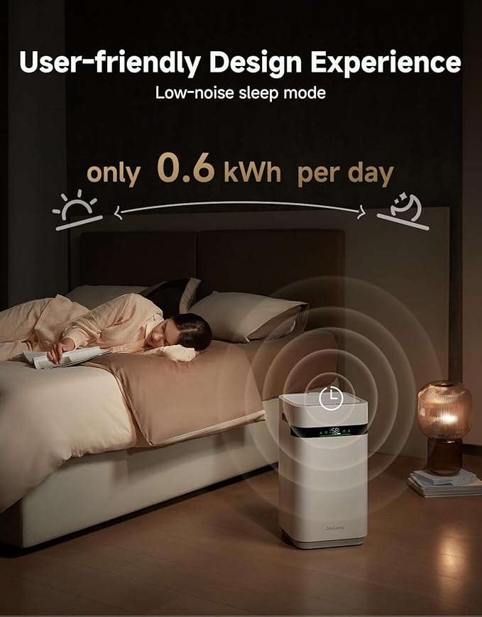 Dreame Mist-Free Humidifier H40, Cool Evaporative Air Humidifier with 3-Stage Purification for Comfotable Air, 6L Easy to Fill & Clean, Suitable for Large Bedroom Plant, Indoor, Home, Quiet Sleep Mode