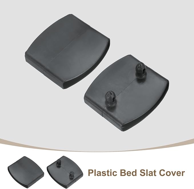 uxcell 12 Pcs 55mm x 9mm Plastic Bed Slat Center Caps, Bed Slat Cover Replacement Holders Furniture Accessories Support for Holding Securing Wooden Base, Gray