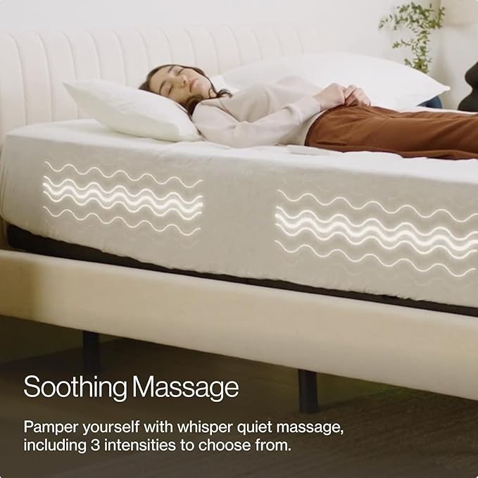Nectar Full Adjustable Base & 12” Hybrid Mattress (New Version) - Head & Foot Incline - Medium Firm Memory Foam & Coils - Cooling Top Layer - 3 Massage Settings - 365-Night Trial & Forever Warranty