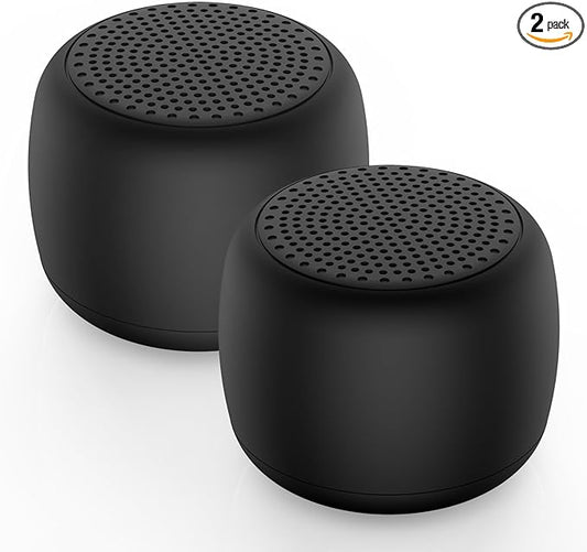 White Noise Machine Babelio Mini Sound Machine for Adults Kids Baby | 15 Non-looping Sounds | Timer | Easy to Pocket and Travel - Black (Pack of 2)