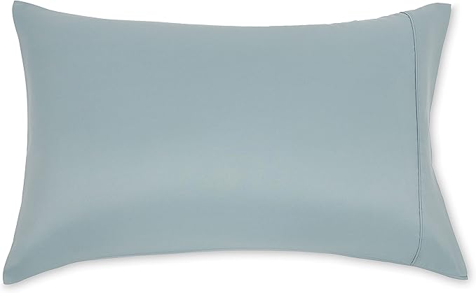 Amazon Basics Standard Pillowcases Set of 2 - Lightweight, Super Soft Easy Care Microfiber, Spa Blue, 30" L x 20" W, Pillows Not Included