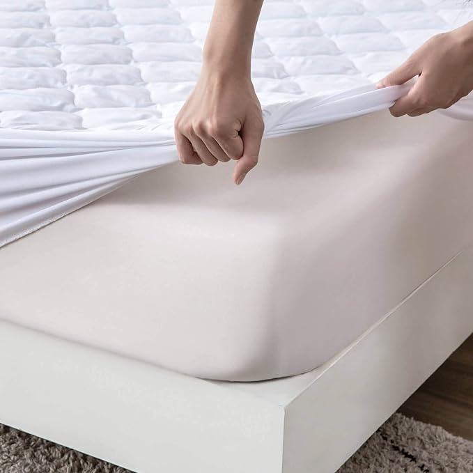 Quilted Waterproof Full Size Mattress Protector Pad for Air Mattress Soft Noiseless Fitted Matress Cover with Deep Pocket