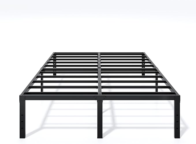 LUMUNANCE Metal Bed Frame Queen Size - 16 Inch Heavy-Duty Queen Platform Bed Frame No Box Spring Needed, Easy Assembly, Noise-Free, Sturdy Mattress Foundation, Underbed Storage Space