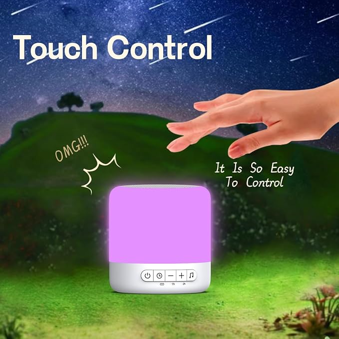 Easysleep Optical Lamps Sound Machine Baby White Noise Machine for Sleeping with 30 Soothing Sounds 12 Night Light,Timers, App Remote Control,Night Light Sleep Machine for Nursery Kid
