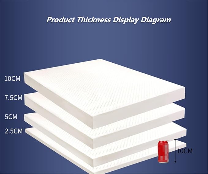 Thailand 100% Natural Latex Mattress Natural Latex Mattress Home Single Double Mats with Cover Twin Full Size,Thickness 5cm,115x190cm
