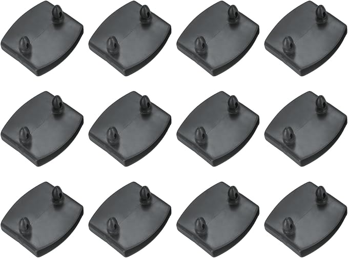 uxcell 12 Pcs 50mm x 9mm Plastic Bed Slat Center Caps, Bed Slat Cover Replacement Holders Furniture Accessories Support for Holding Securing Wooden Base, Gray