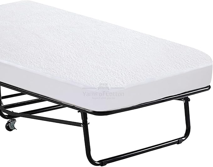 Cot Mattress Protector 30"x80" Waterproof, Terry Soft and Noiseless Mattress Protector Perfect for Daybed 30"x80" Mattress/Narrow Twin/Cot Size/Rv Bunk/Camping Cot (White)