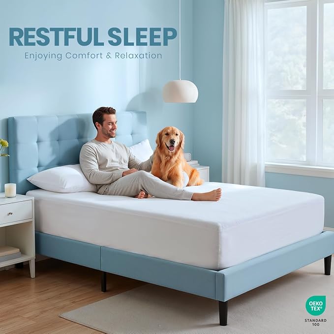 Twin XL Size Mattress Protector Waterproof 14 Pack, Premium 200 GSM Terry Mattress Cover, Soft & Breathable Bed Cover, Fitted Sheet Style Stretchable Deep Pockets 15" by Utopia Bedding (White)