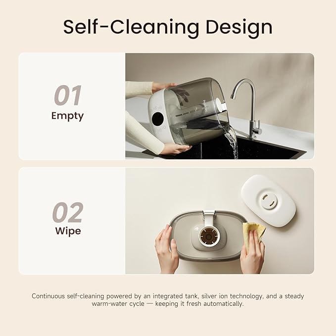 Provirtec 6L Self-Cleaning Humidifier for Large Room, CleanCare Warm & Cool Mist, No-Leak Design & Top Fill, 60 Hour Runtime, Quiet Ultrasonic Auto Mode with Remote Control for Bedroom & Home