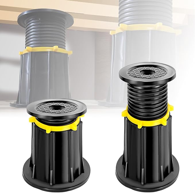 2-Pack Adjustable Height Bed Support Legs, Upgraded Bed Frame Support Legs, Bed Legs Replacement Parts for Bed Frame Center (5.3''-8.7")