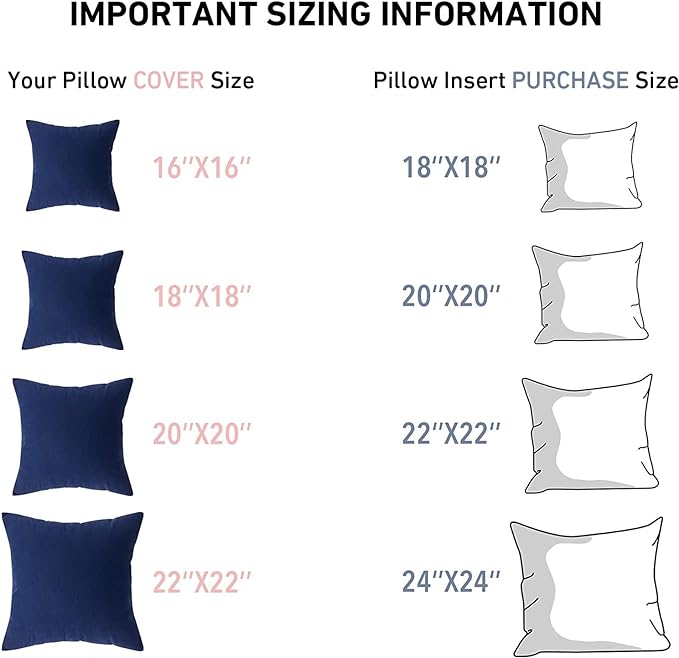 Leeden 18 x 18 Pillow Inserts (Set of 4) - Throw Pillow Inserts with 100% Cotton Cover - 18 Inch Square Interior Sofa Pillow Inserts - Decorative Pillow Insert Pair - White Couch Pillow