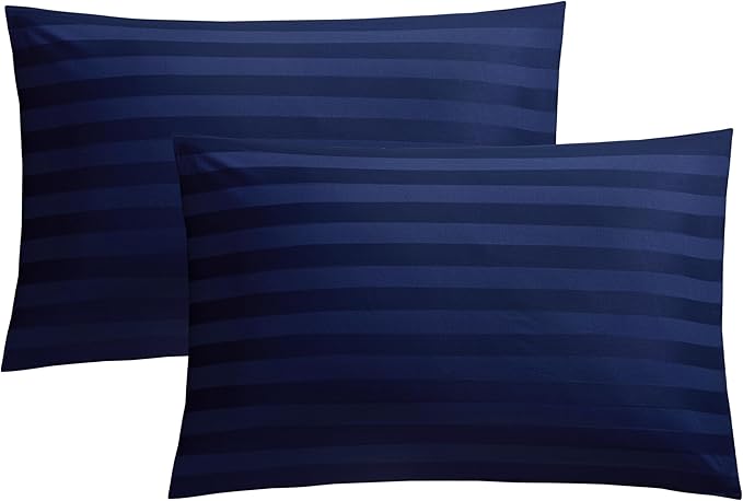 100% Cotton Classic Pillow Protectors with Invisible Zipper, 600 Thread Count Sateen Weave Soft and Breathable Pillow Cases, Protect Pillows from Dirt, Dust and Debris (Standard, 20"x26", Set of 4)