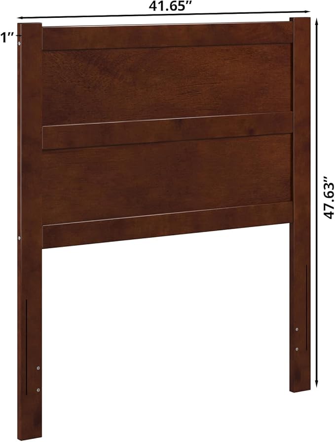 AFI, NoHo Solid Wood Panel Headboard, Twin, Walnut