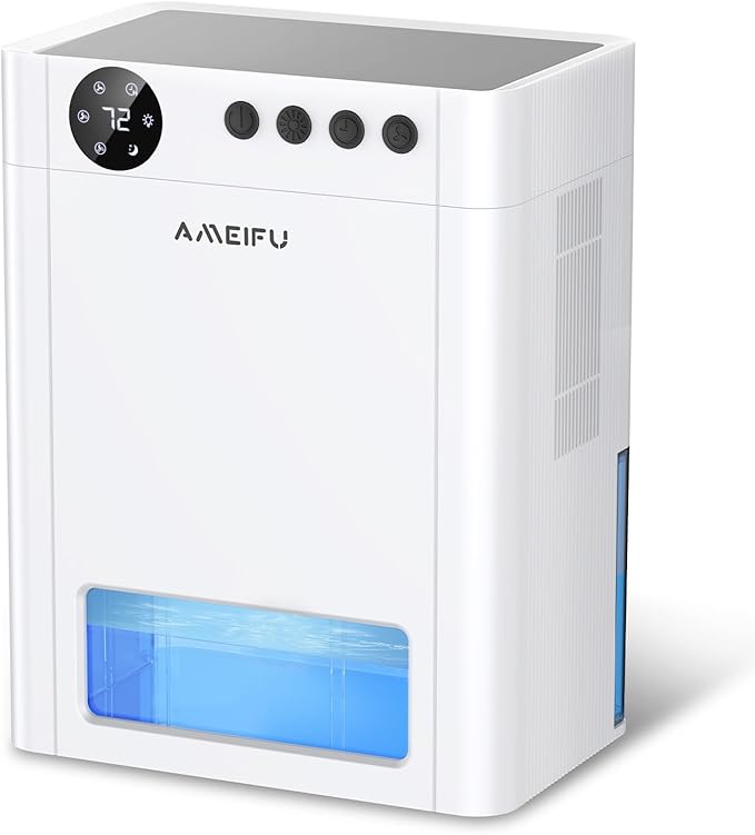 Dehumidifier for Home, 135 OZ Water Tank (1000 sq.ft), Quiet Dehumidifier for Bathroom Bedroom RV Closet with Timer Setting, Auto Shut Off, 7 Colors LED Light, Sleep Mode, White