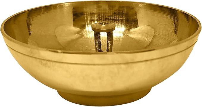 Satvik Pure Brass Essential Oil Burner Aromatherapy Aroma Oil Diffuser Tea Light Candle Oil Warmer Holder Scented Candle Ornament for Yoga, Spa and Home (Design 1)