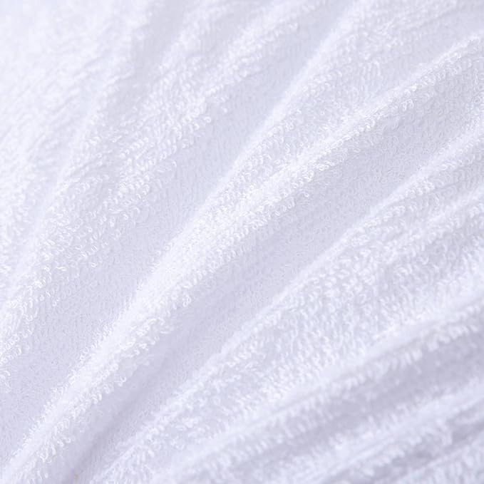 Kingnex Waterproof Feather Proof Pillow Protectors 22x22 Pack of 2 Bamboo Viscose Terry Square Pillow Covers