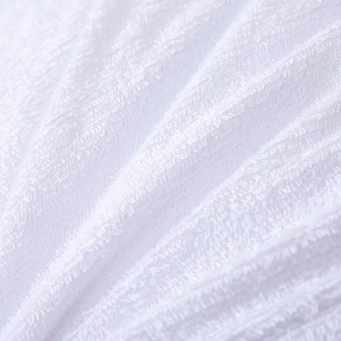 Kingnex 2 Pack Feather Proof Pillow Protectors 28x28 for Euro Square Pillow Bamboo Viscose Terry Waterproof Pillow Covers 28 x 28