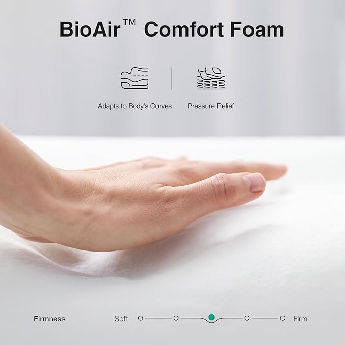 Novilla 6 Inch Twin Mattress for Kids， Bonnell Spring Mattresses for Spine Support, Twin Mattress in a Box with Cooling Adaptive Foam- Medium Feel Certipur-Us Certified (Ideal for Youth/Guest Rooms)
