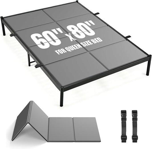Premium Bunkie Board Queen Size (60" x 80") – High Density Mattress Support, Helps Reduce Sagging, Low Profile, Non-Slip, Moisture-Resistant, for Platform & Slatted Bed Frames