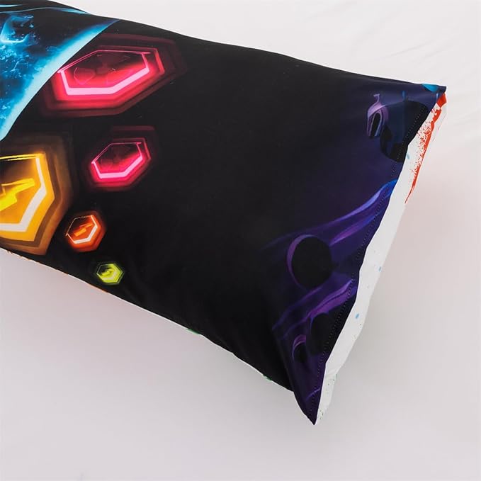 NTBED Space Gaming Body Pillow Cover Universe Game Console Microfiber Pillowcase with Envelope Closure for Kids Boys Adults,(20"x54",Multi)