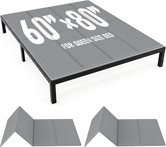 Bunkie Board Queen Size (60x80''), 10mm Bed Boards for Under Mattress, Breathable, Noise Minimizing, Moisture Resistant Bunkieboards, Heavy Duty Bed Support Board for Platform & Slatted Frames
