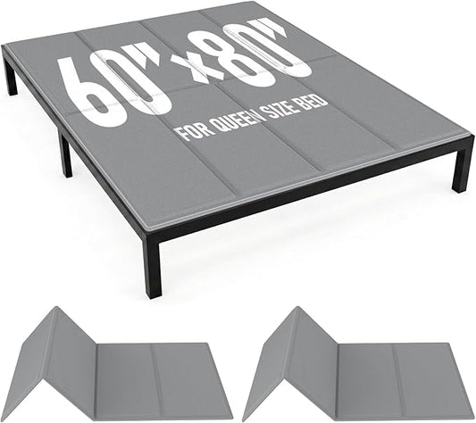Bunkie Board Queen Size (60x80''), 10mm Bed Boards for Under Mattress, Breathable, Noise Minimizing, Moisture Resistant Bunkieboards, Heavy Duty Bed Support Board for Platform & Slatted Frames