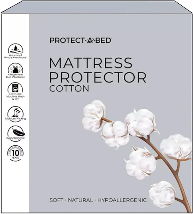 Protect-A-Bed Cotton Jersey Mattress Protector, Full