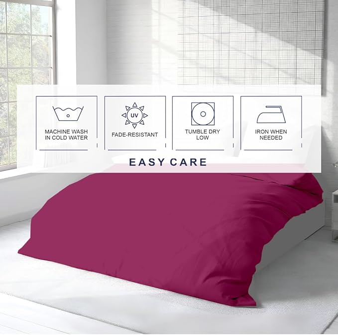 Kotton Culture 1 Pc Twin XL/Twin Duvet Cover Only-100% Egyptian Cotton 600 Thread Count Ultra Soft Premium Durable Comforter Cover Zipper Closure & Corner Ties - (Hot Pink, 68" X 90")