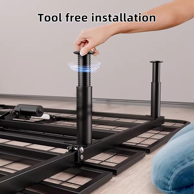 Adjustable 8-12 inch Bed Legs Metal Replacement Heavy Duty Leg M8 M10 Thread 6Pcs Support Leg for Adjustable Bed Frame, Sofa, Cupboard, Desk