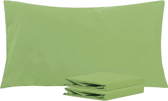 NTBAY King Pillowcase Set - 2 Pack Brushed Microfiber 20x40 Pillowcases - Soft, Wrinkle-Free, Fade-Resistant, Stain-Resistant, Sage Green Pillowcases with Envelope Closure - 20x40 Inches, Sage Green