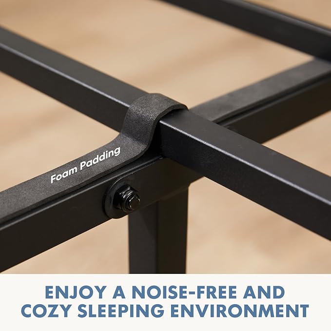 OLIXIS Full Size Bed Frame with Headboard, 800LBS Mattress Foundation with All Sturdy Metal Support, Under Bed Storage, No Box Spring Needed, Easy Assembly, Rust Brown