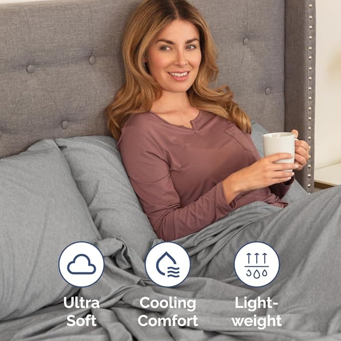 Body Pillowcases Set of 4-20x54 Long Body Pillow Case - Soft Body Pillow Cover for Sleeping & Side Sleepers - Comfy Breathable & Fade Free - Machine Washable w/Envelope Enclosure - (Heathered Grey)